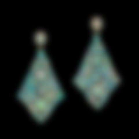Crystal Opal and Diamond Earpendants (preview)