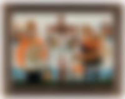 Behind glass picture “Crucifix with St. Florian & Leonhard” (preview)
