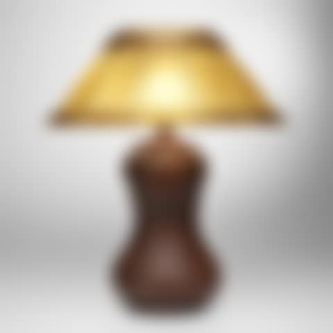Linenfold table lamp with Favrile Bronze Pottery base (preview)