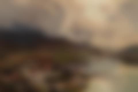 Welsh mountain landscape with cattle by a lake (preview)