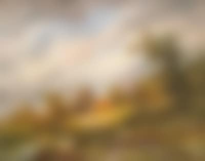 Landschaft mit an einem Fluss liegenden Gehöft und Brücke mit Personenstaffage (preview)