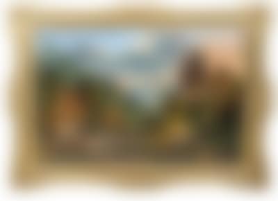 Biedermeier picture clock with 5 machines and roller mechanism (preview)