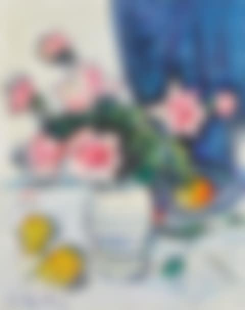 Still Life of Roses and Fruit (preview)