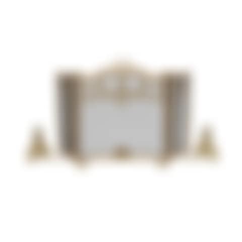 A GROUP OF GILT BRONZE FIREPLACE ACCESSORIES (preview)