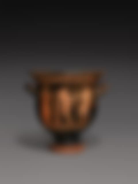 A Lucanian Red-figured Bell Krater, attributed to the Amykos painter, circa late 5th Century B.C. (preview)