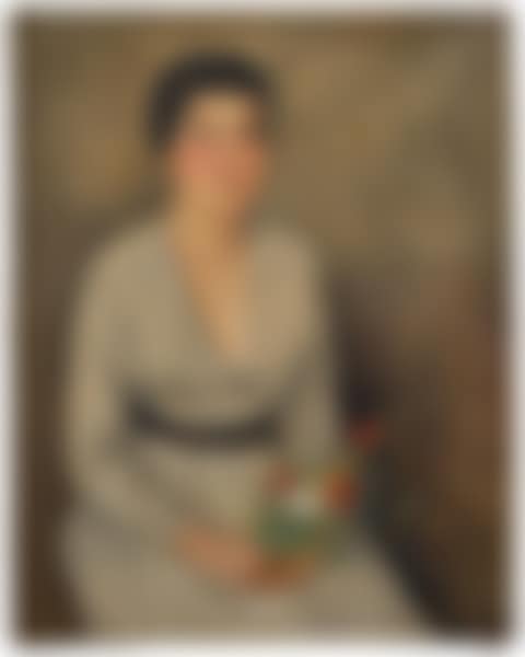 Femme au bouquet de fleurs  (preview)