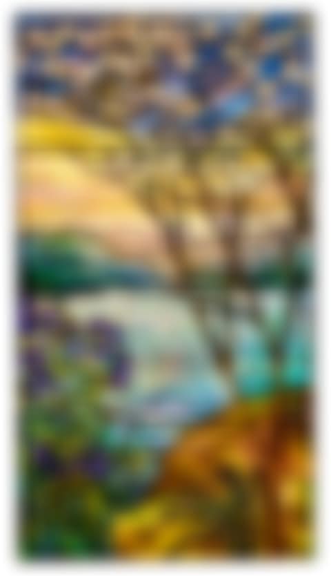 "Landscape with Magnolias and Irises" Window (preview)