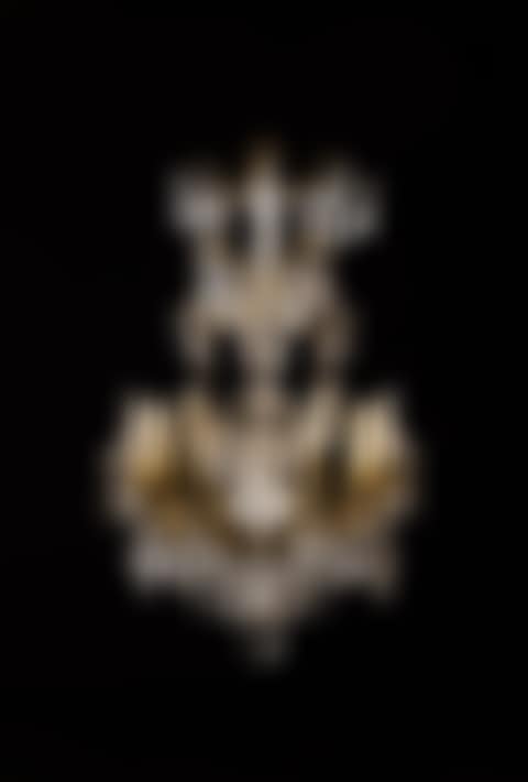 A Louis XV style varnished-bronze, rock crystal and glass chandelier (preview)