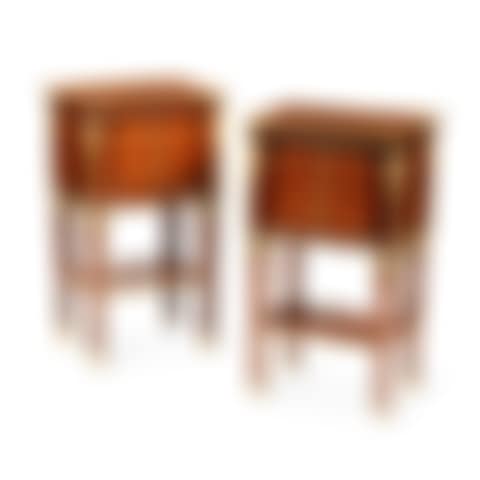 Two Louis XVI gilt-bronze mounted amaranth, tulipwood and kingwood veneered chiffonieres, matching as a pair (preview)