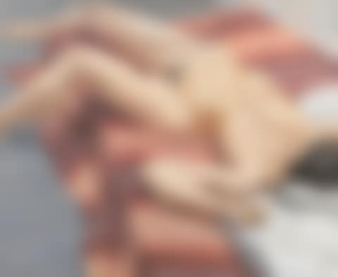 Nude on Striped Drape (preview)