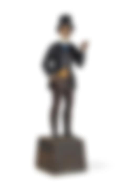 A CARVED AND PAINTED TRADE FIGURE DEPICTING A RACETRACK TOUT (preview)
