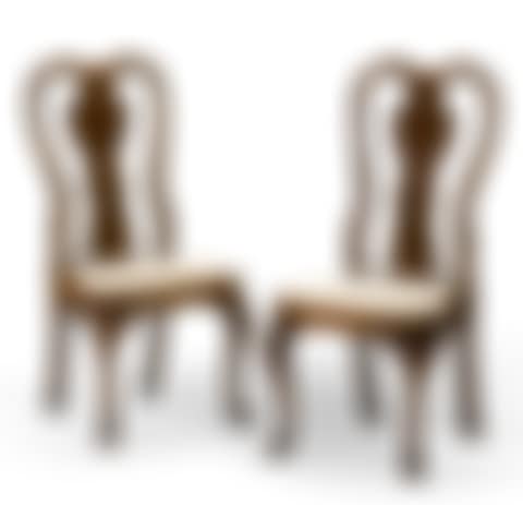 THE WISTAR FAMILY PAIR OF QUEEN ANNE CARVED WALNUT SIDE CHAIRS (preview)