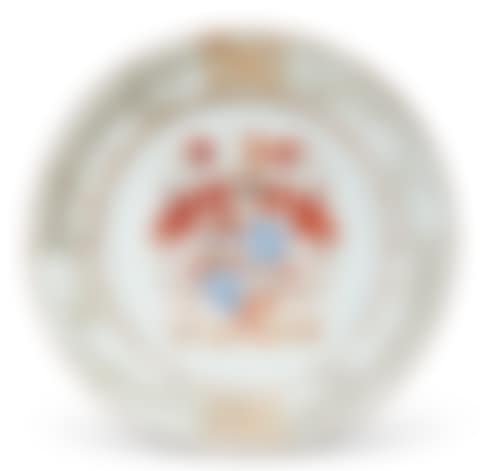 A CHINESE EXPORT PORCELAIN "ENGLISH MARKET" ARMORIAL PLATE (preview)