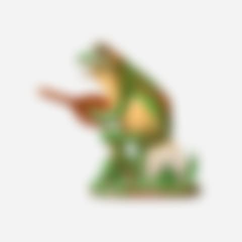 Rare Coppertone Banjo Frog garden ornament (preview)