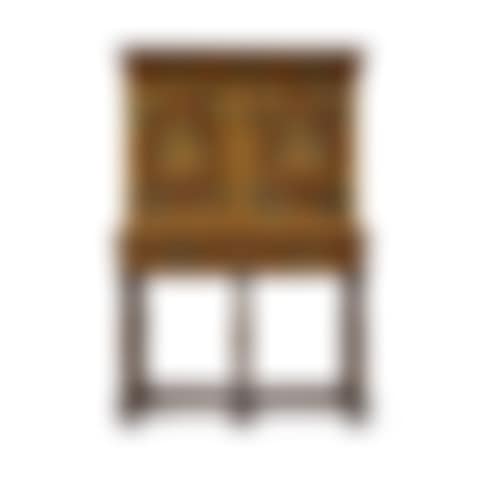 A William and Mary Oyster-Veneered Walnut, Olivewood, Ebony, Fruitwood, Ivory and Green-Stained Bone Marquetry Cabinet on Stand (preview)