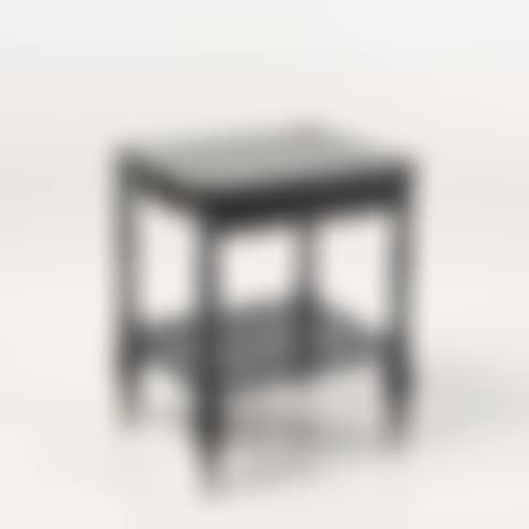 Small blackened wooden bedside table (preview)
