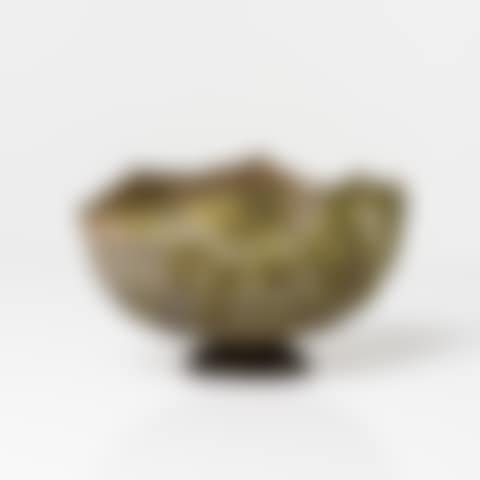 Large oval bowl on spiked pedestal (preview)