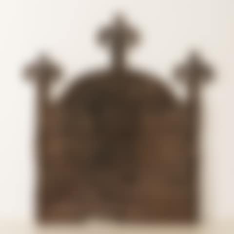 Wrought iron fireback composed of four bands and a fifth element (preview)