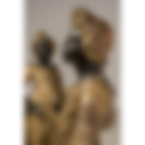 Pair of Nubian servants in carved wood
polychrome and gilded round-shaped (preview)