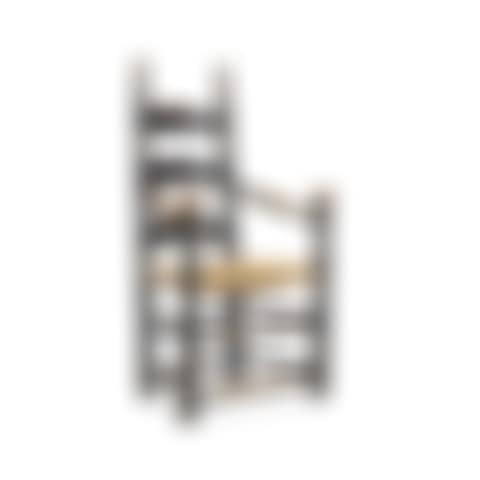A William and Mary Black Painted Slat-Back Mushroom Pommel Armchair (preview)