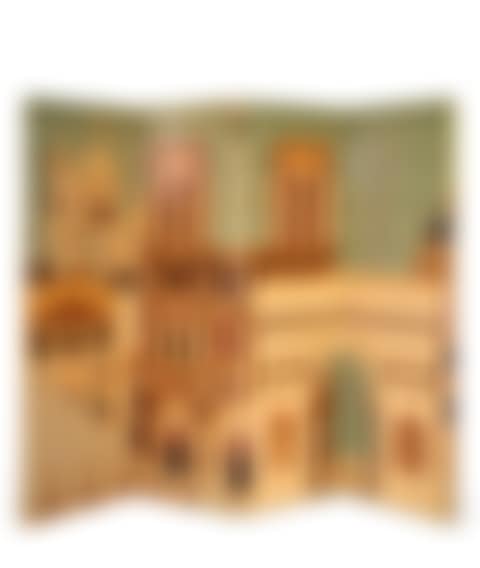 A SYCAMORE, BURR ASH AND MARQUETRY FOUR-FOLD PARISIAN ARCHITECTURAL SCREEN (preview)