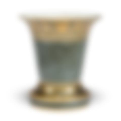 A PARIS (DIHL ET GUERHARD) PORCELAIN FAUX-AGATE BOUGH-POT AND STAND (preview)