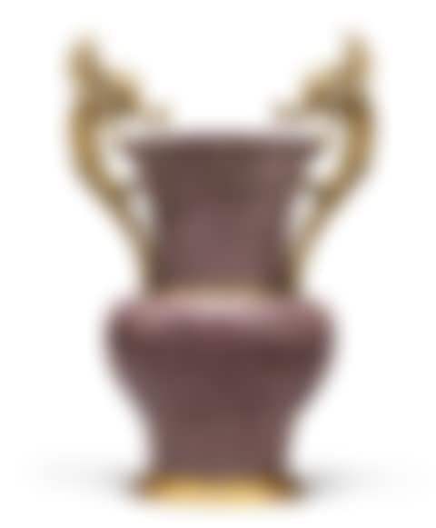 AN ENGLISH GILT-BRONZE-MOUNTED SIMULATED-PORPHYRY SCAGLIOLA VASE (preview)