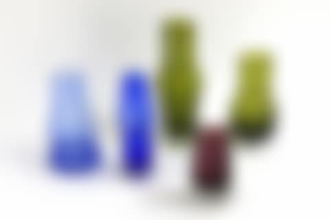 Five vintage Scandinavian art glass vases (preview)
