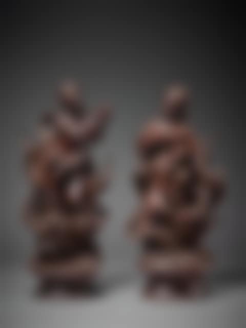 Pair of Finials in the Form of Figures in Purgatory (preview)