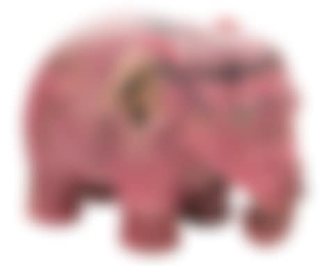 A RUSSIAN RHODONITE MODEL OF AN ELEPHANT (preview)