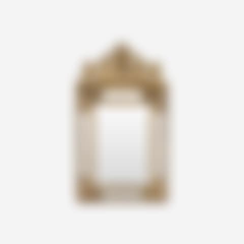 AN ANTIQUE FRENCH GILT METAL REPOUSSE WALL MIRROR (preview)