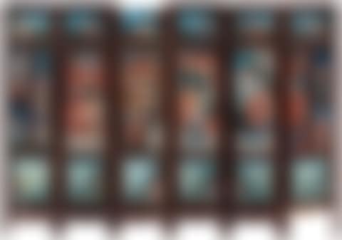 A CHINESE SIX-PANEL SCREEN DEPICTING THE TALE OF GENJI (preview)