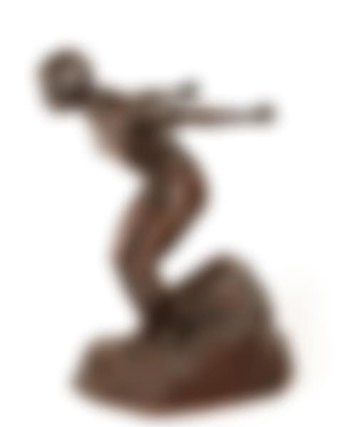 AN ART DECO BRONZE SCULPTURE OF A DIVER (preview)