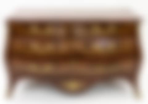 A MARQUETRY COMMODE WITH GRANITE TOP (preview)
