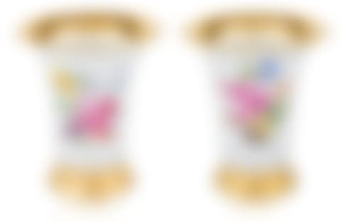 A PAIR OF GERMAN PORCELAIN FLORAL VASES (preview)