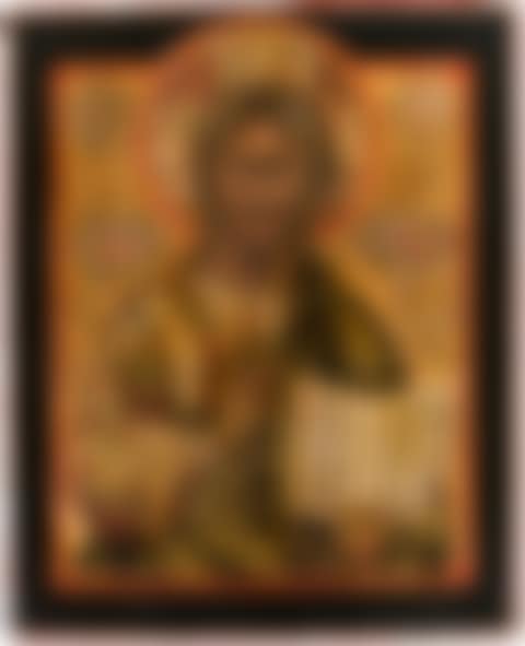 A LARGE RUSSIAN ICON OF CHRIST PANTOCRATOR (preview)
