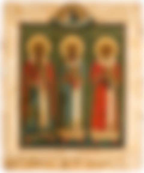 A RUSSIAN ICON OF THE THREE HOLY HIERARCHS (preview)