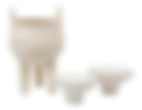 A GROUP OF THREE CHINESE WHITE GLAZED PORCELAIN VESSELS (preview)