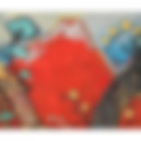 Pine, bamboo, and plum, the grand red Mt. Fuji (preview)