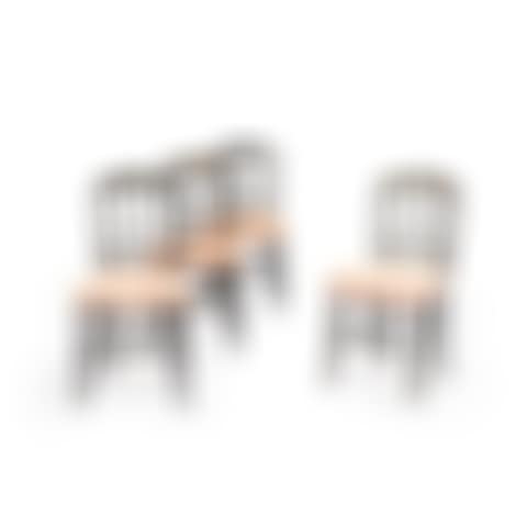 A set of four Victorian japanned chairs (preview)