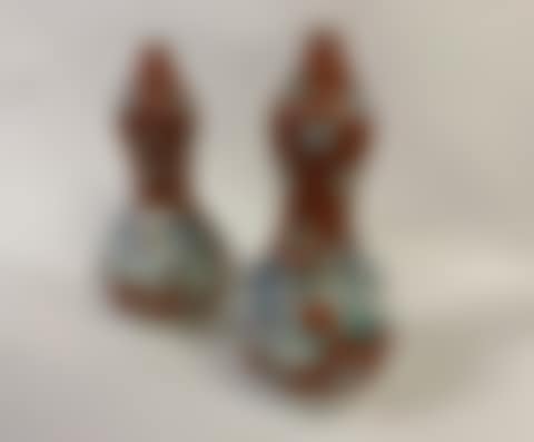 Pair of double gourd vases in Arita porcelain, Japan (preview)