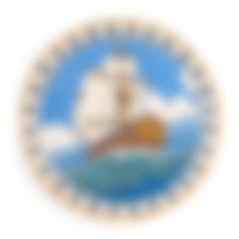 Scenic Plaque Depicting A Ship Attributed to Flint Faience Tile Company (preview)