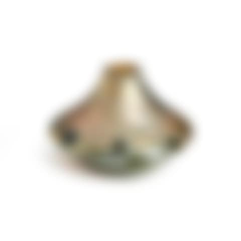 Steuben Gold Aurene Bud Vase with White Enamel Flowers (preview)