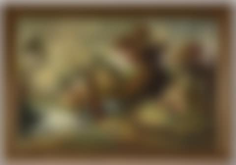 A river scene with an angler near a watermill (preview)