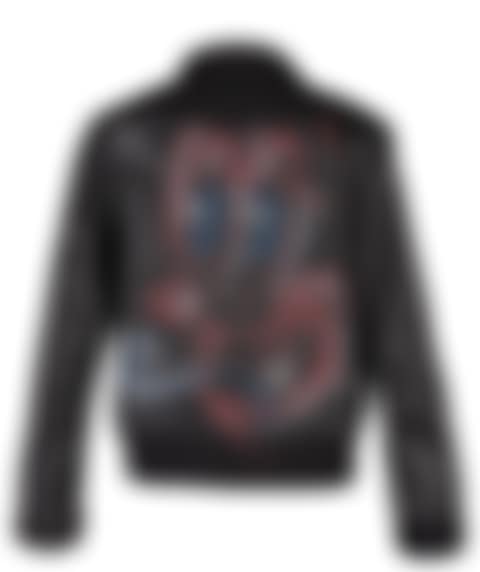 Graffiti Leather Gazzarrini Bomber Jacket (M) (preview)