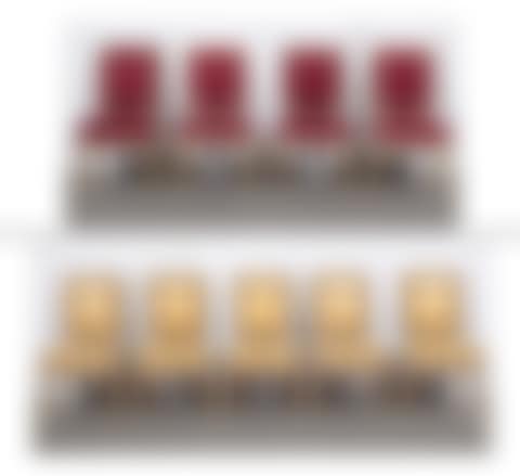 Assembled Set of Eight Louis XVI Style Painted Dining Chairs (preview)
