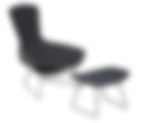 Upholstered Wirework Bird Lounge Chair and Ottoman (preview)