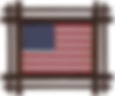 Forty-Five Star American Flag in Tramp Art Frame (preview)