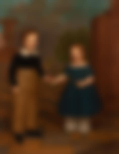 Portrait of Two Children Holding a Rose (preview)