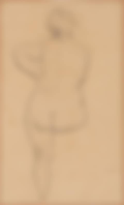 Stehender weiblicher Rückenakt (Standing Female Nude from the Back) (preview)